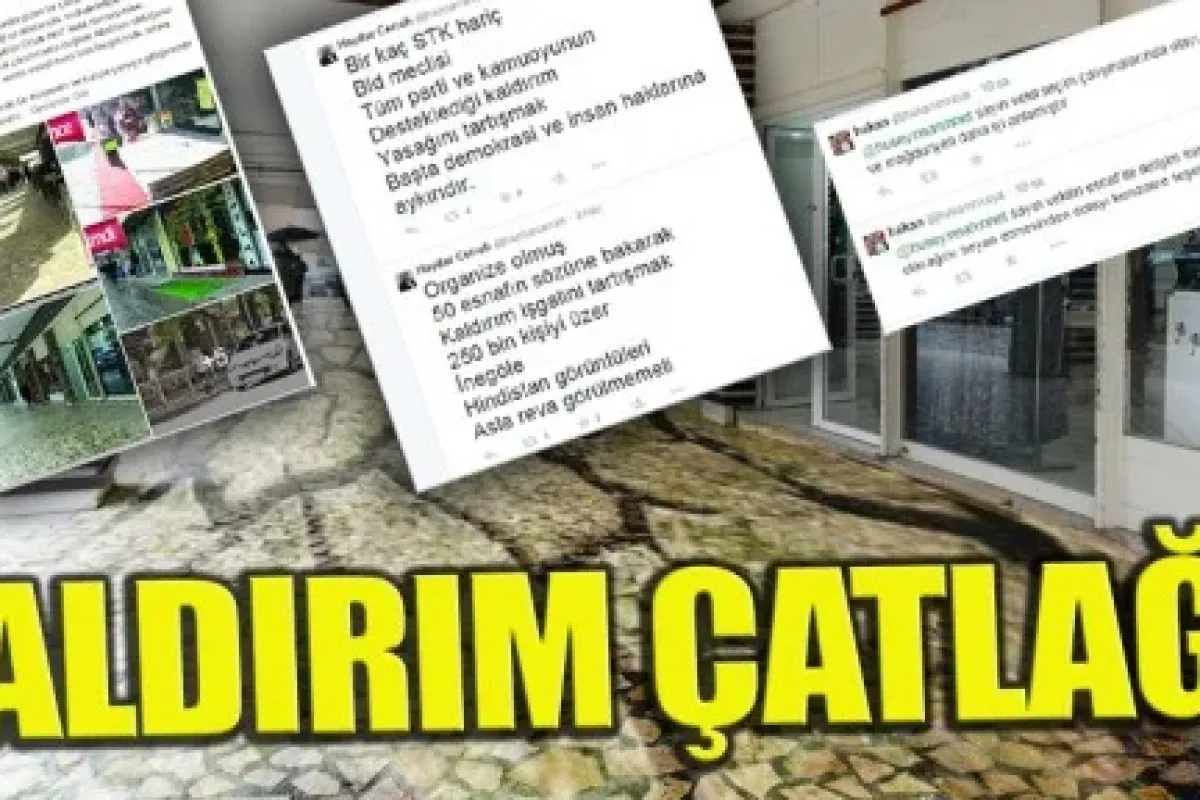 İnegöl'de Kaldırım Çatladı