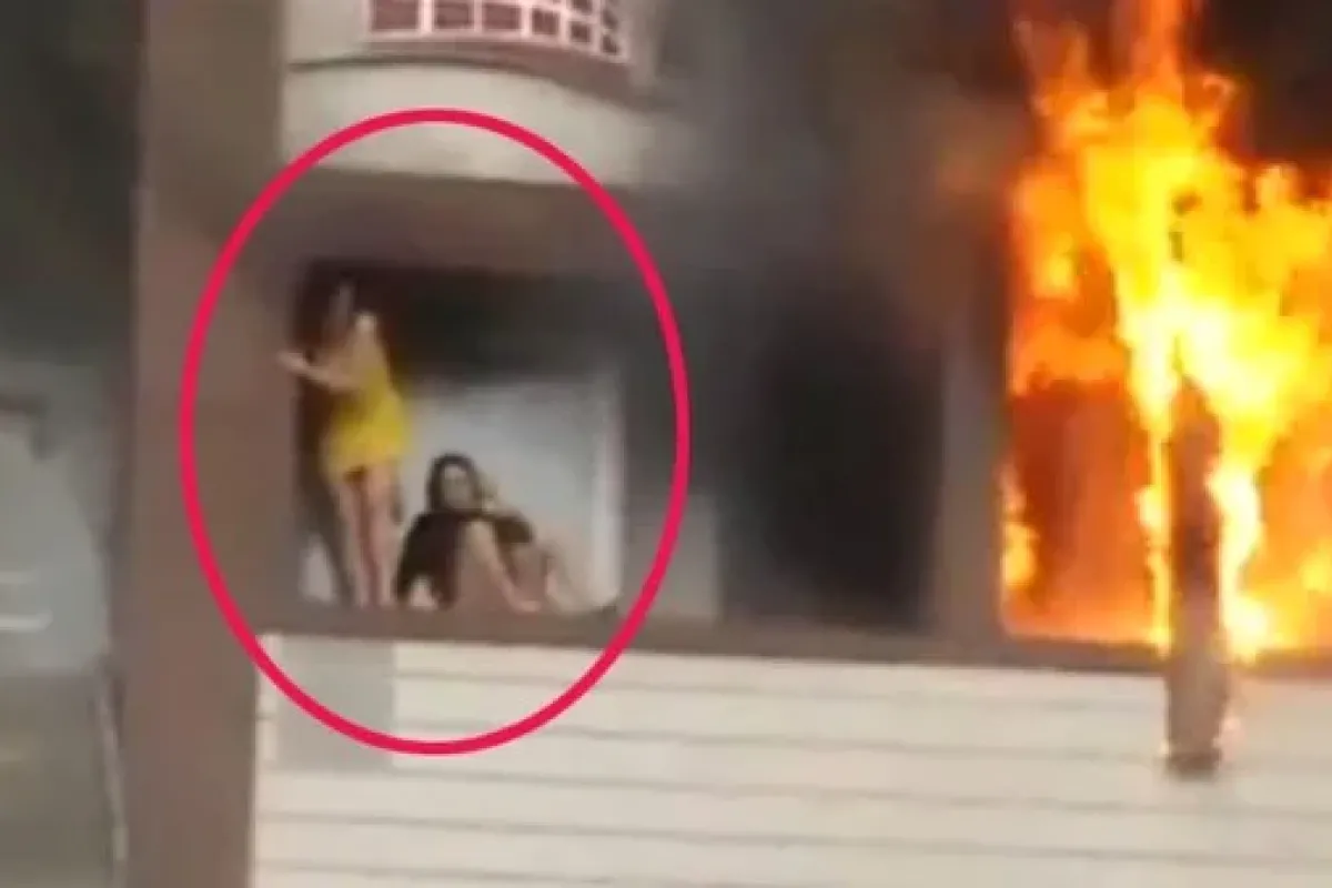 Oteldeki Feci Yangında Pencereden Atlayan Belaruslu Kadını Havada Yakalamış