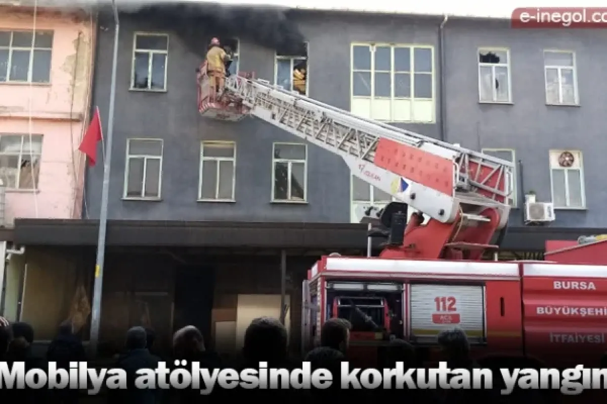 Mobilya atölyesinde korkutan yangın