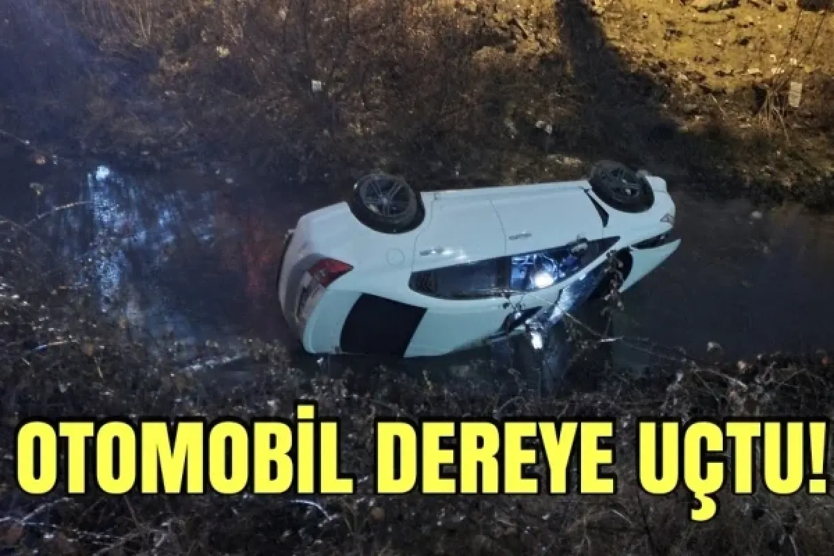 Otomobil dereye uçtu!