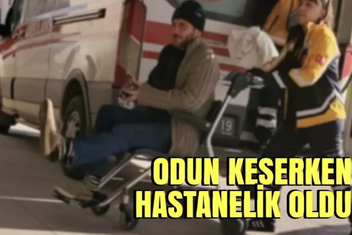 Odun keserken hastanelik oldu