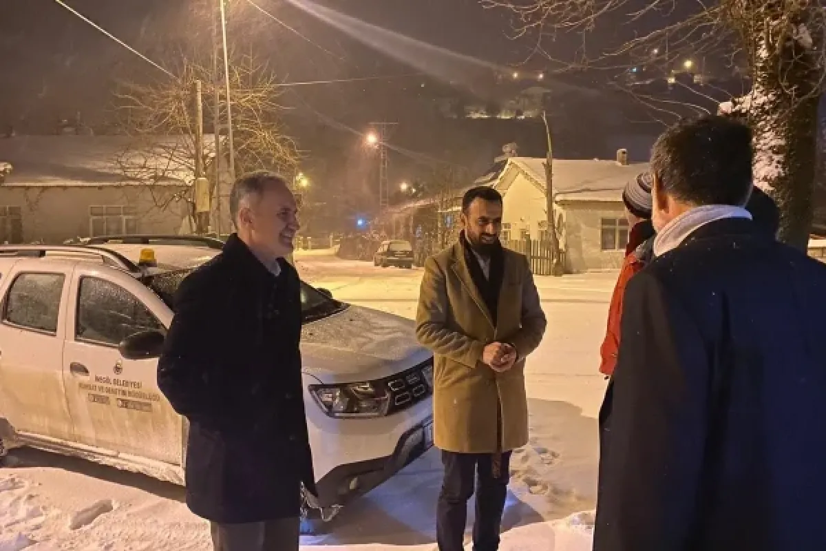 İnegöl'e kar bereketli geldi