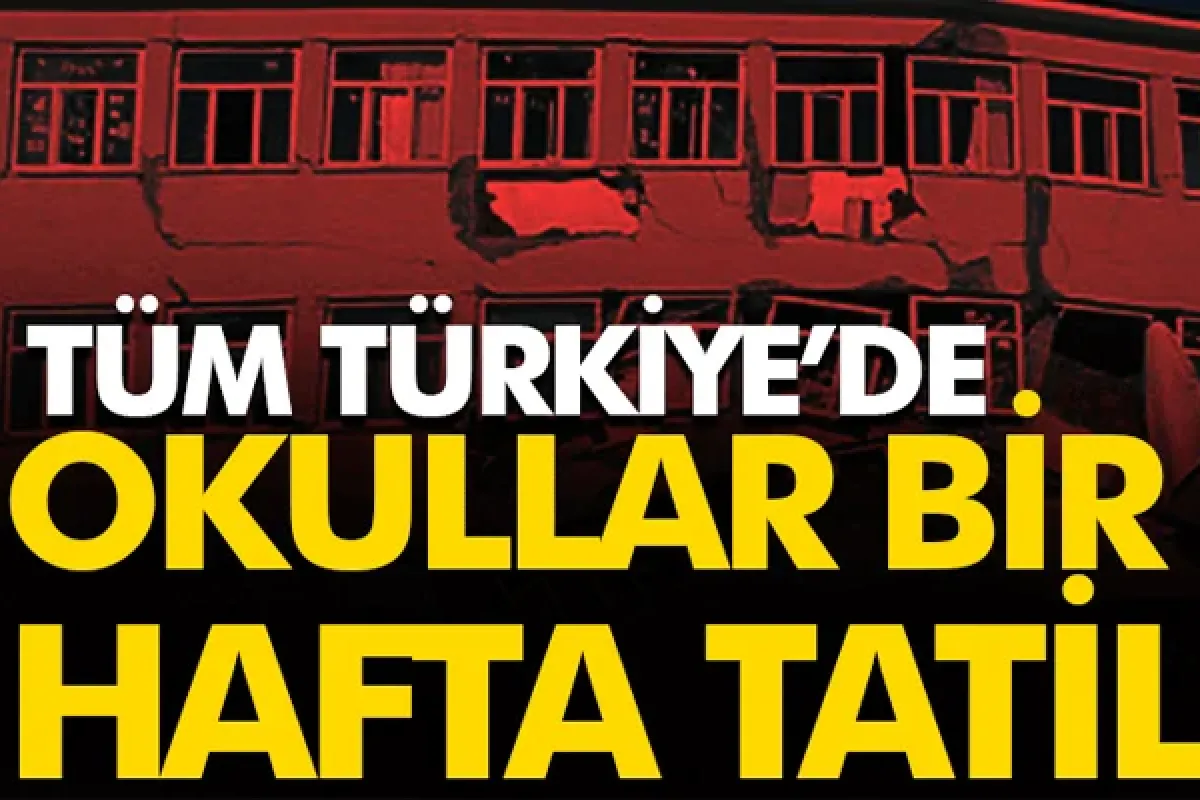 Tüm Türkiye'de okullar 1 hafta daha tatil