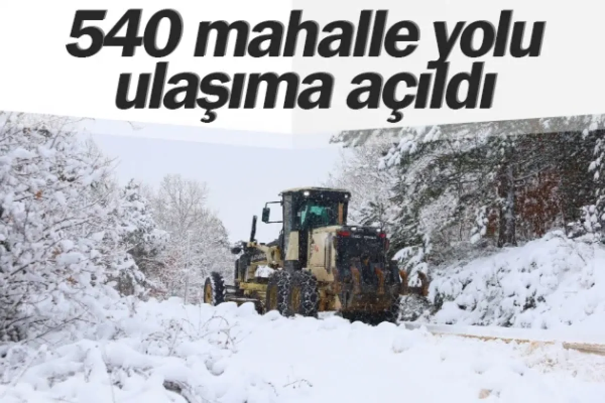 540 mahalle yolu ulaşıma açıldı
