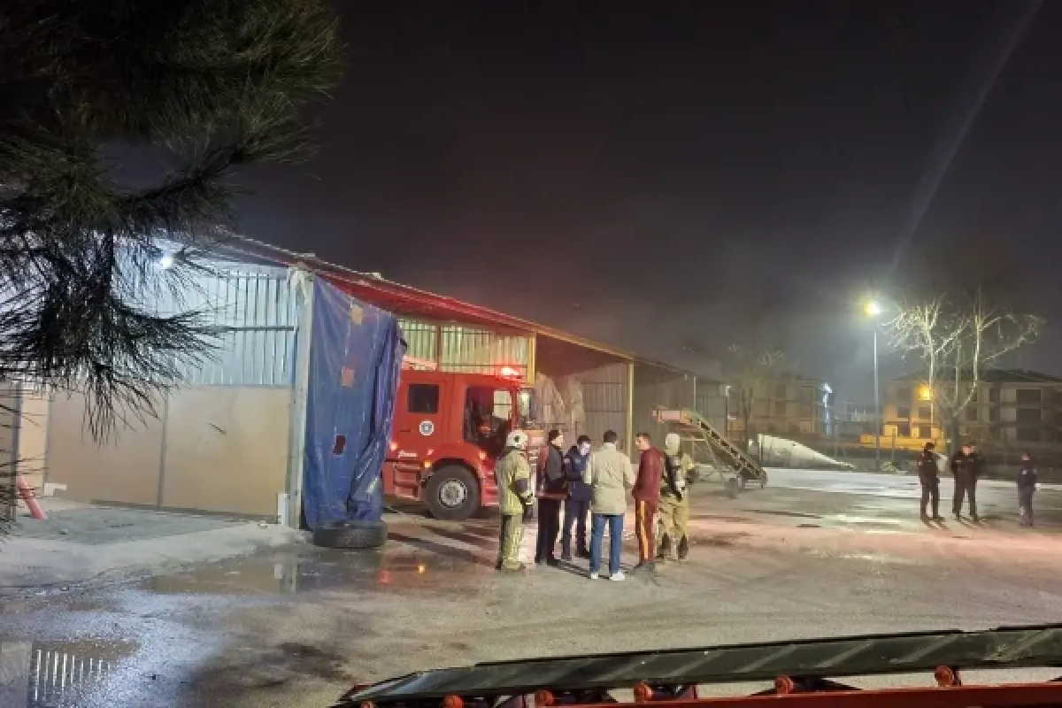Sebze meyve halinde çıkan yangın korkuttu