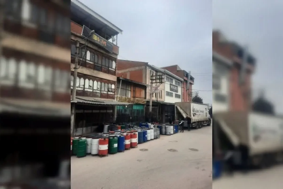 İnegöl'de atıl variller sobaya dönüştü