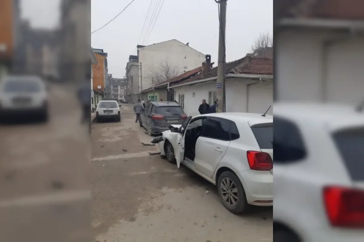 İnegöl'de korkutan kaza! O anlar kamerada