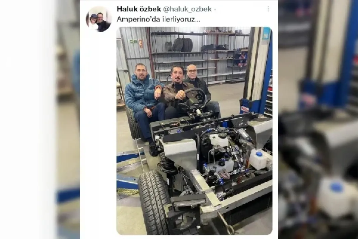 Haluk Özbek ''Amperino’da ilerliyoruz…' diyerek paylaştı