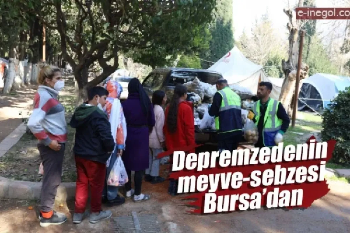 Depremzedenin meyve-sebzesi Bursa’dan