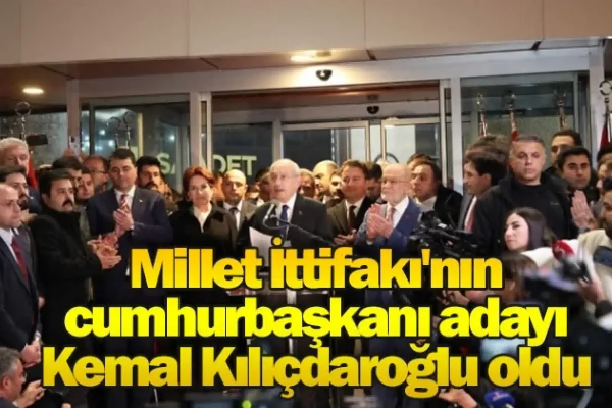 6'lı Masa Cumhurbaşkanı adayını açıkladı