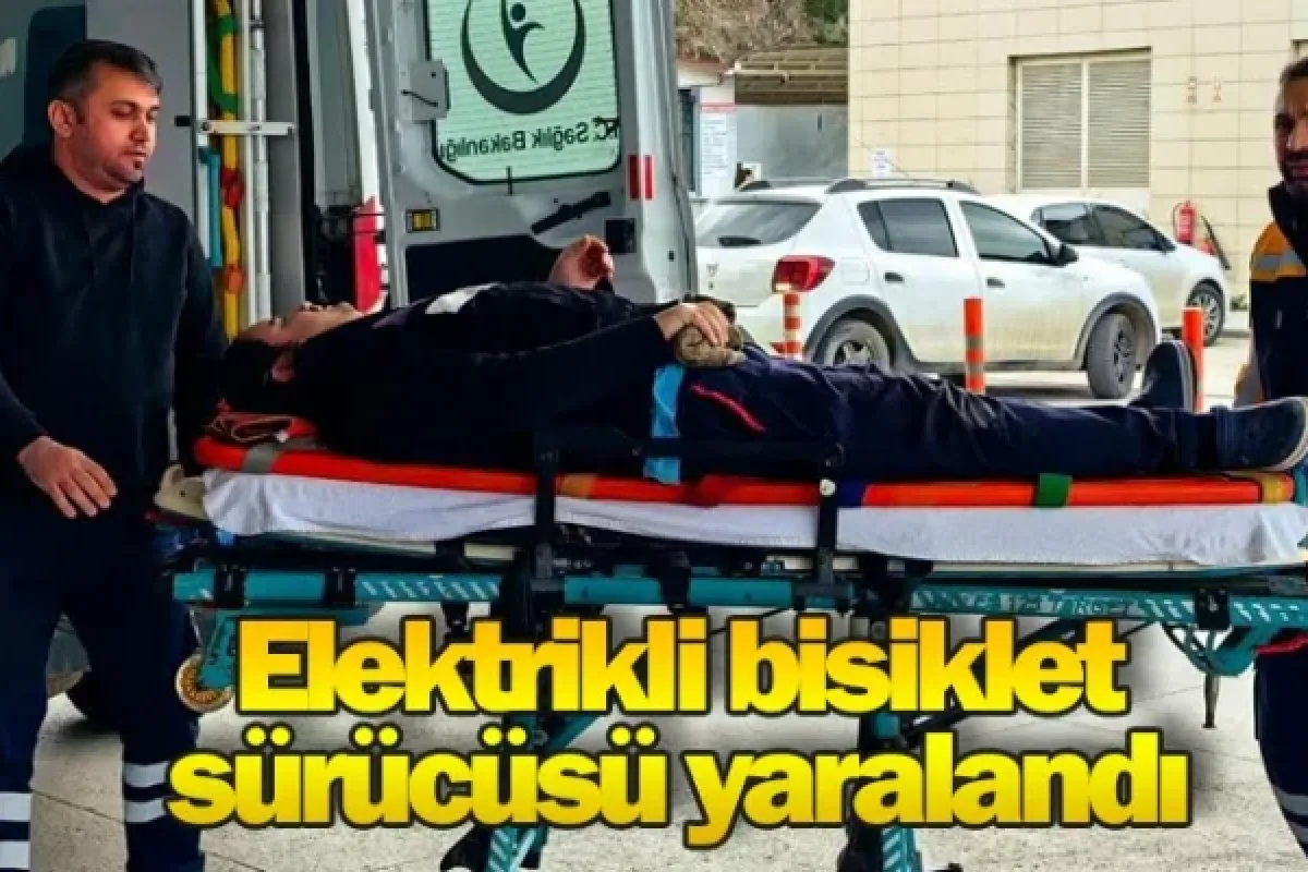 Elektrikli bisiklet sürücüsü yaralandı