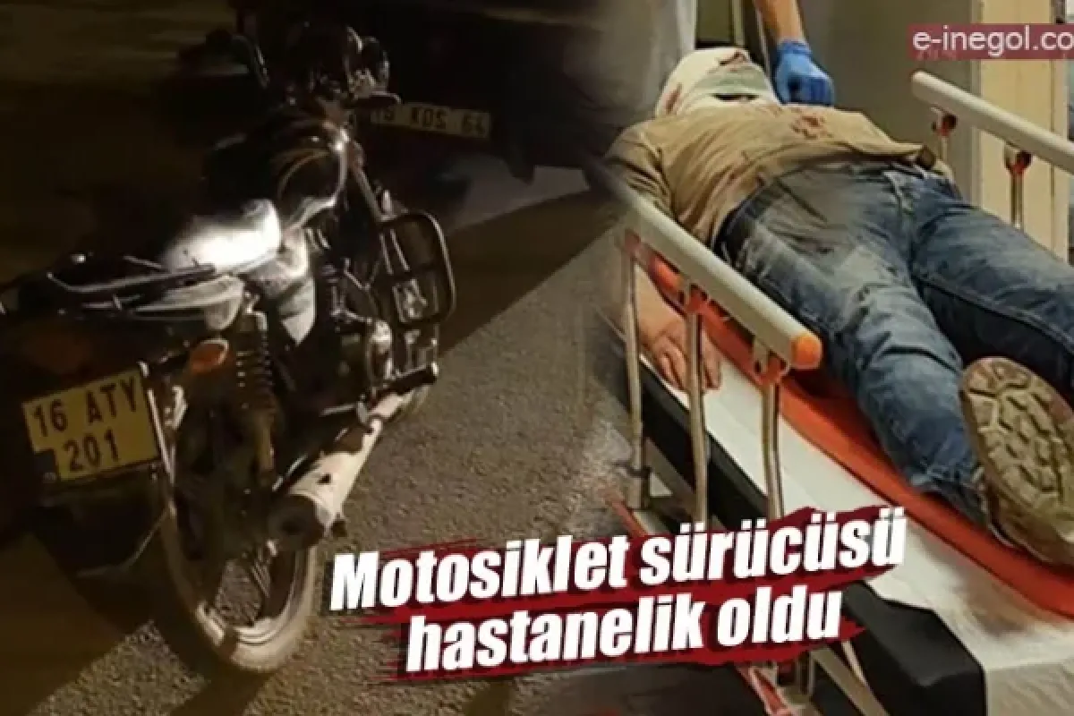Motosiklet sürücüsü hastanelik oldu