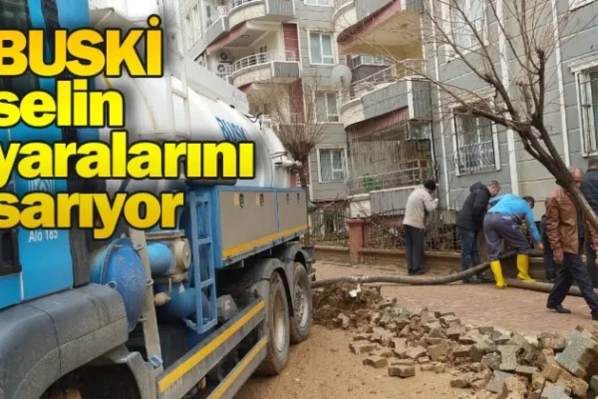 BUSKİ, selin yaralarını sarıyor