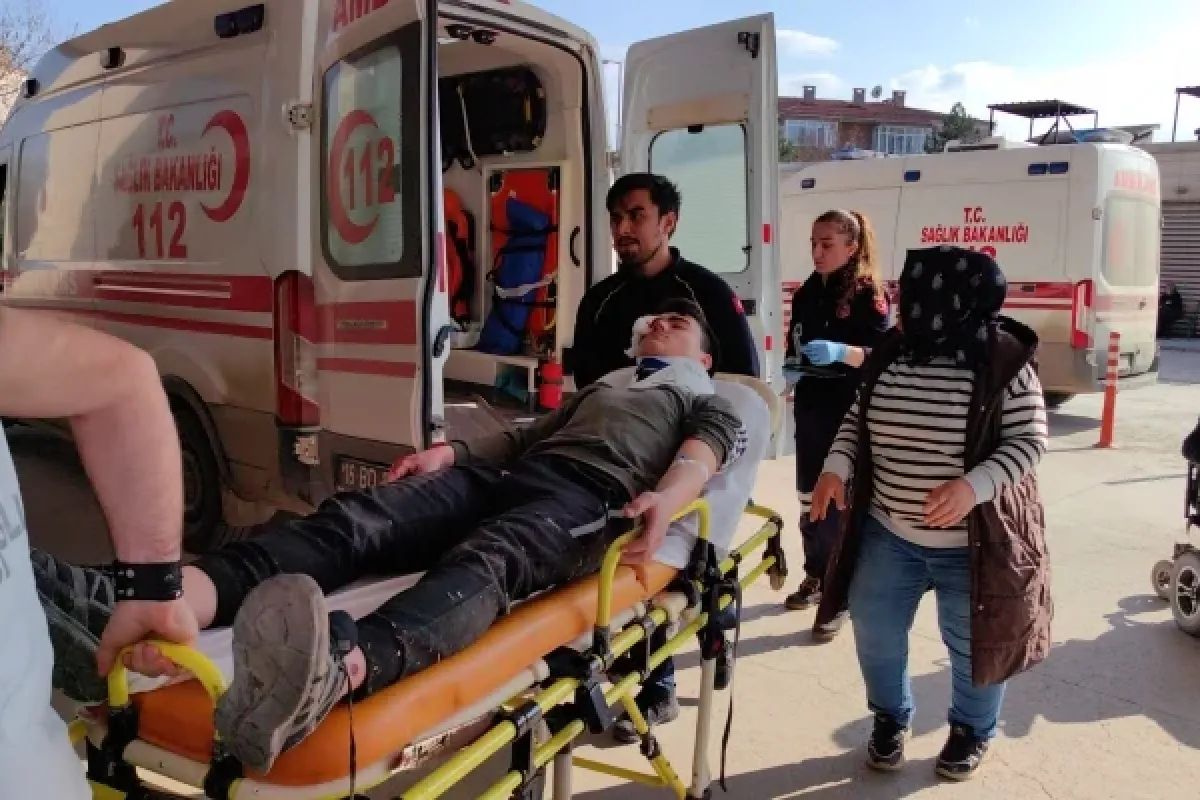 Kontrolden çıkan motosiklet devrildi, sürücüsü yaralandı
