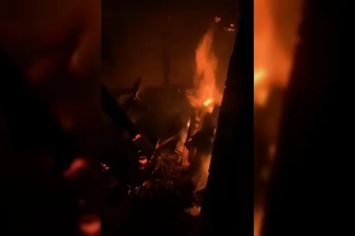 Terasta mangal yangın çıkardı!