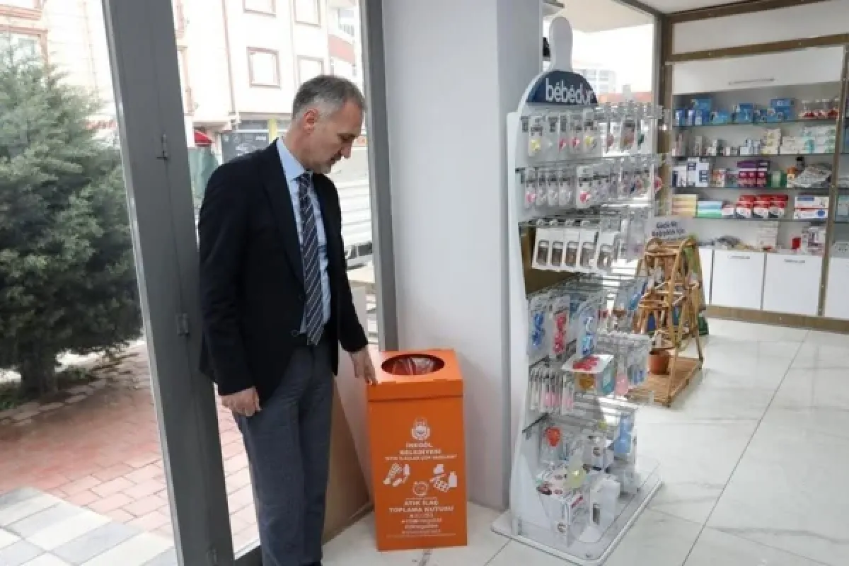 İnegöl'de tüm eczanelerde atık ilaç kutuları oluşturuluyor