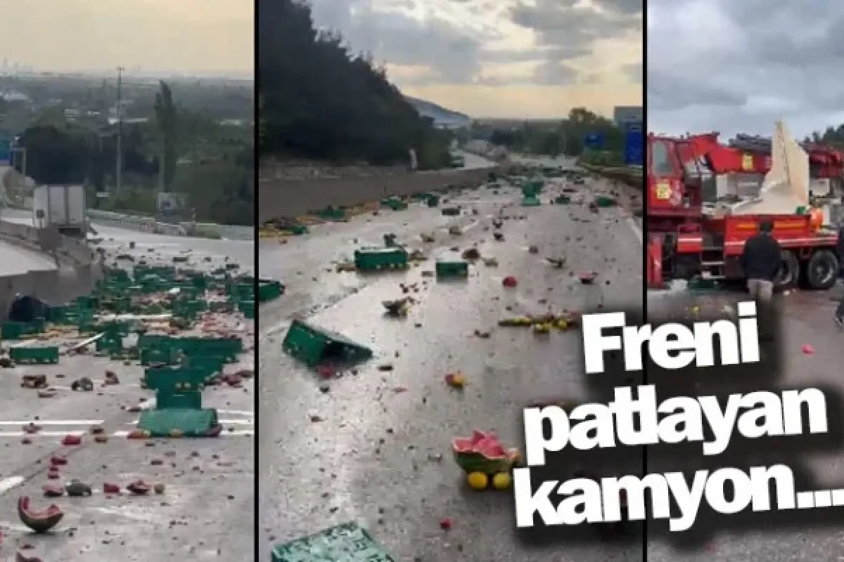 Freni patlayan kamyon...