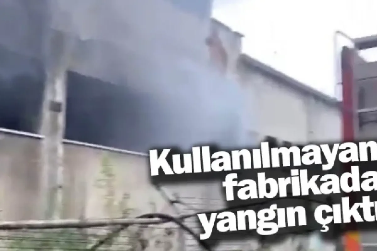 Kullanılmayan fabrikada yangın çıktı