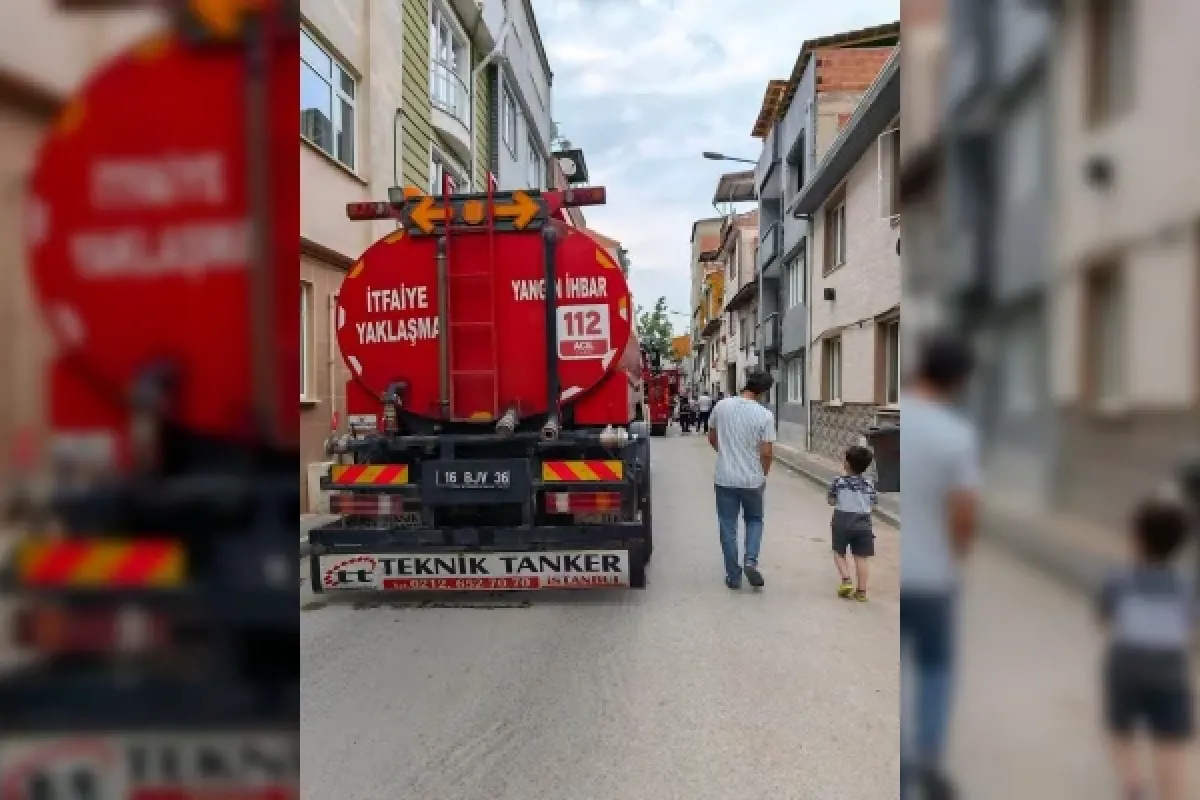 İnegöl'de metruk binada yangın
