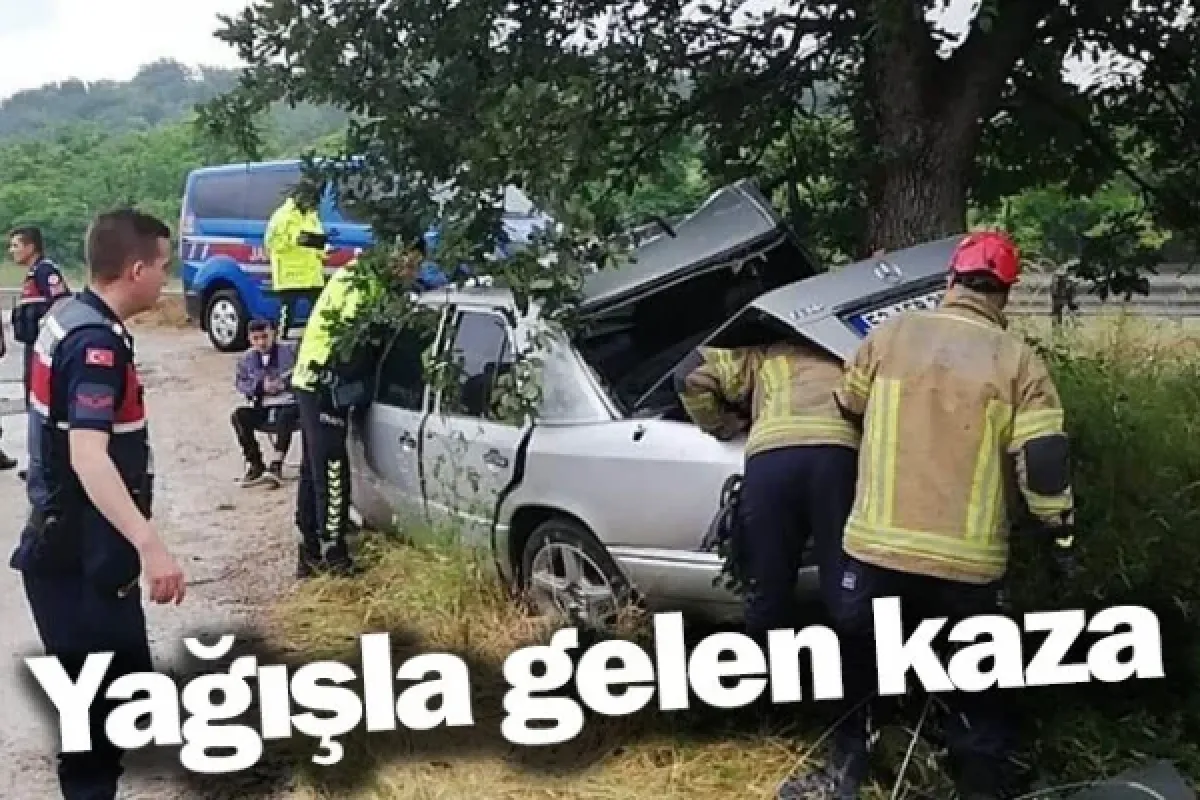 Yağışla gelen kaza