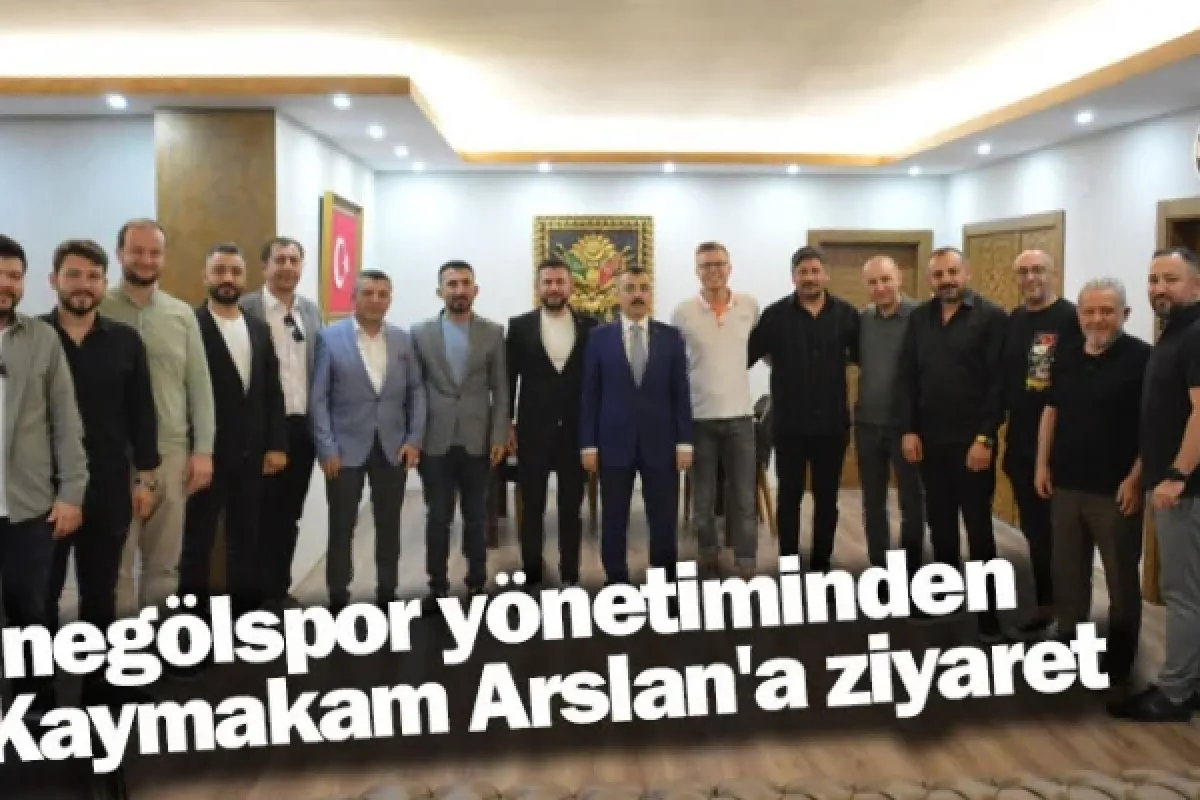 İnegölspor yönetiminden Kaymakam Arslan'a ziyaret