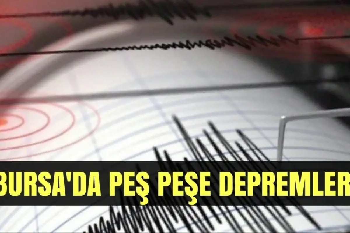 Bursa’da peş peşe depremler
