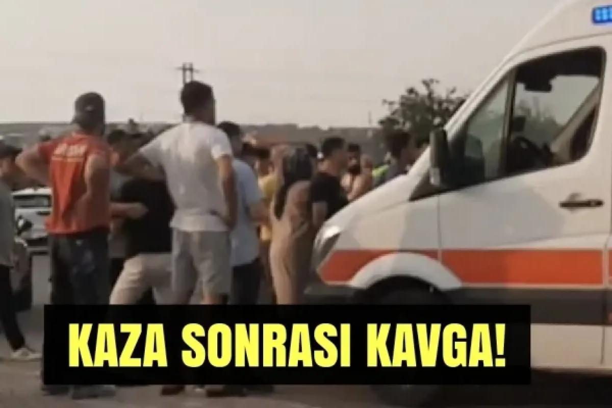 Kaza sonrası kavga!