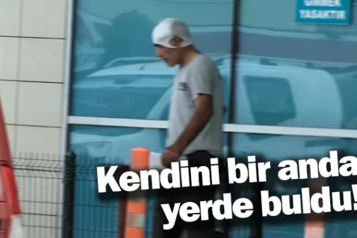 Kendini bir anda yerde buldu!