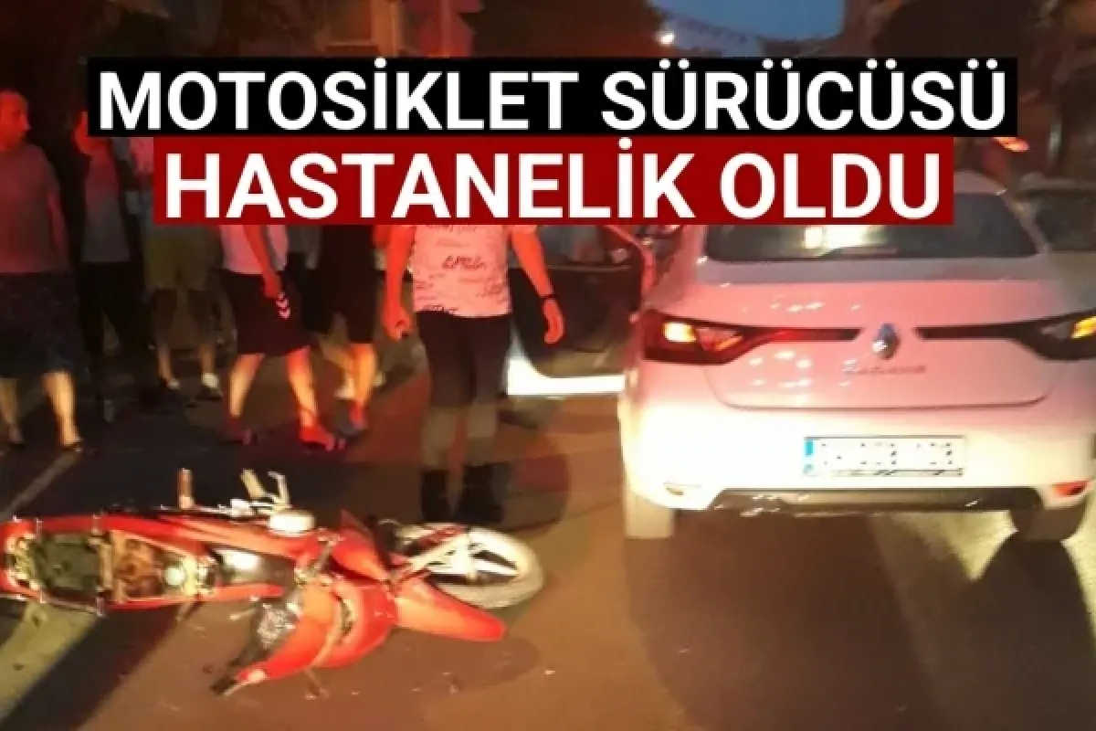 Motosiklet sürücüsü hastanelik oldu