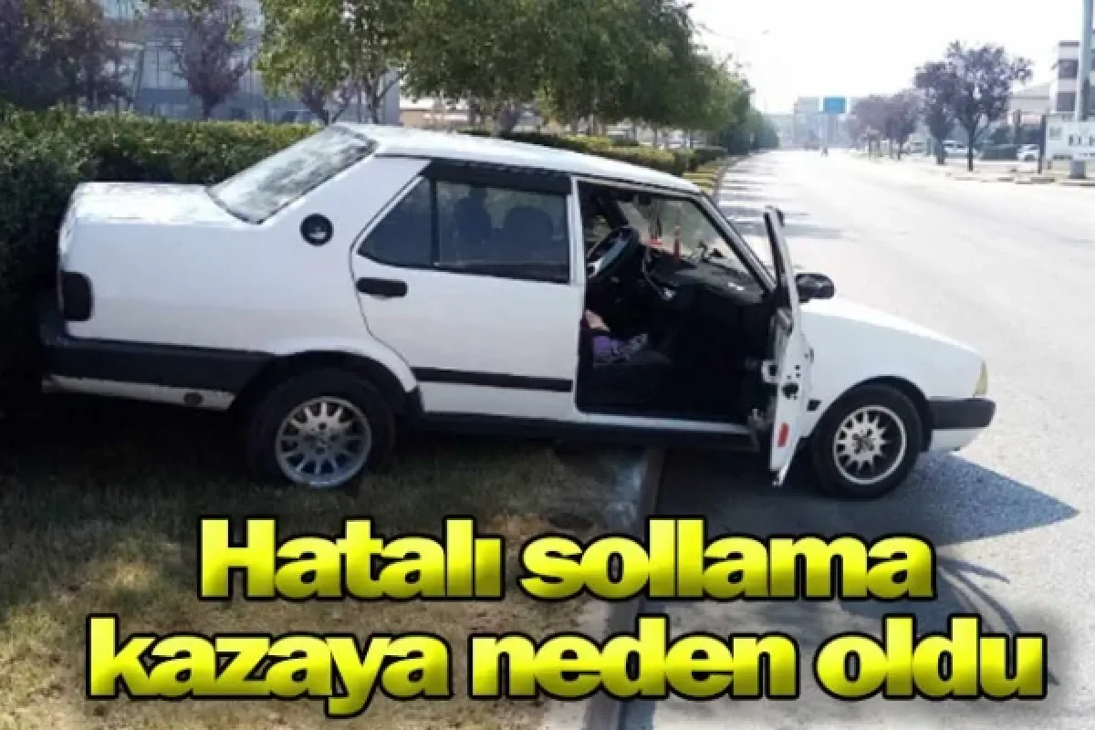 İnegöl'de hatalı sollama kazaya neden oldu