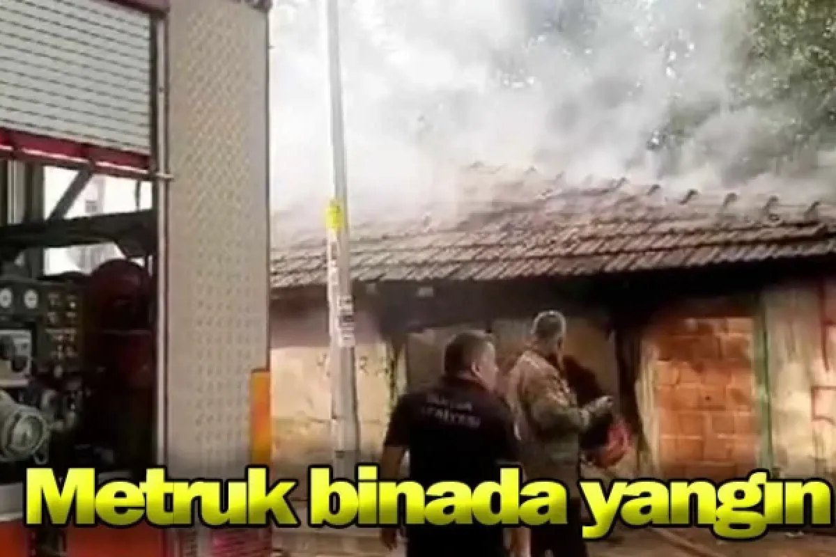 Metruk binada yangın