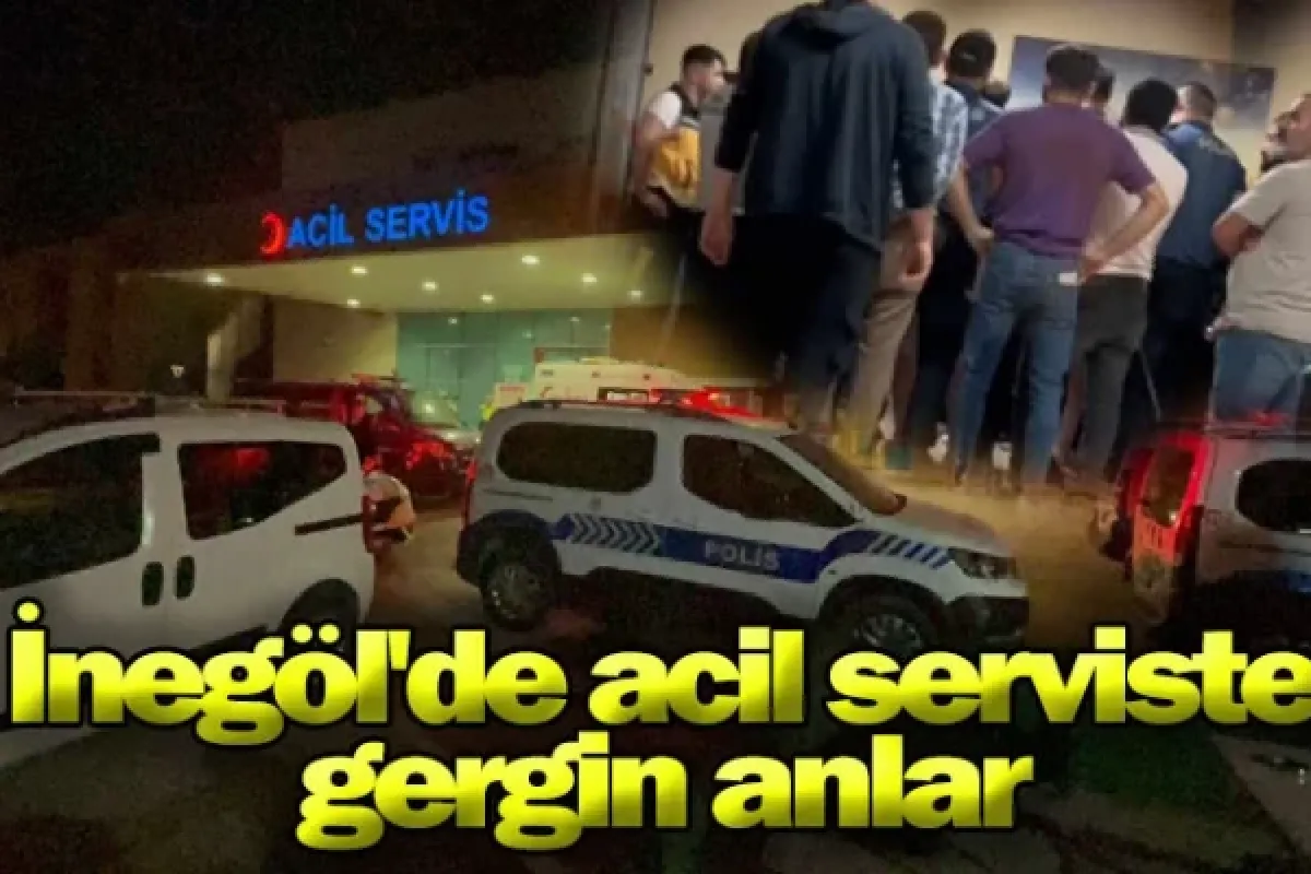 İnegöl'de acil serviste gergin anlar