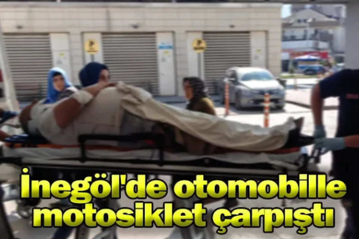 İnegöl'de otomobille motosiklet çarpıştı
