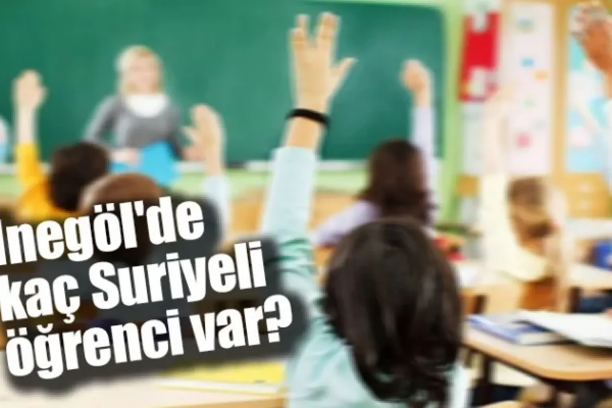 İnegöl'de kaç Suriyeli öğrenci var?