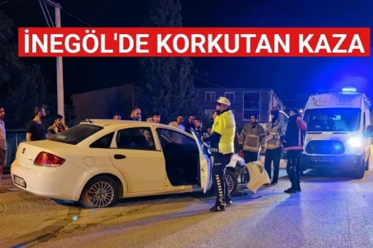 İnegöl'de korkutan kaza