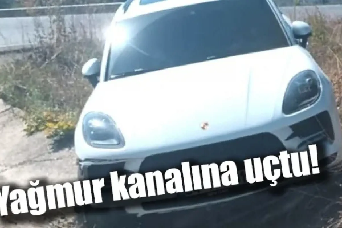 Yağmur kanalına uçtu!