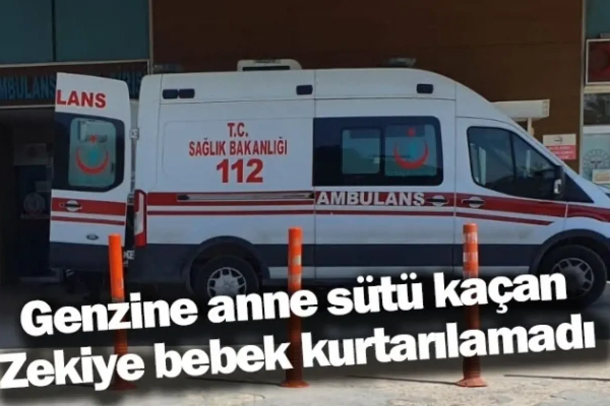 Genzine anne sütü kaçan Zekiye bebek kurtarılamadı