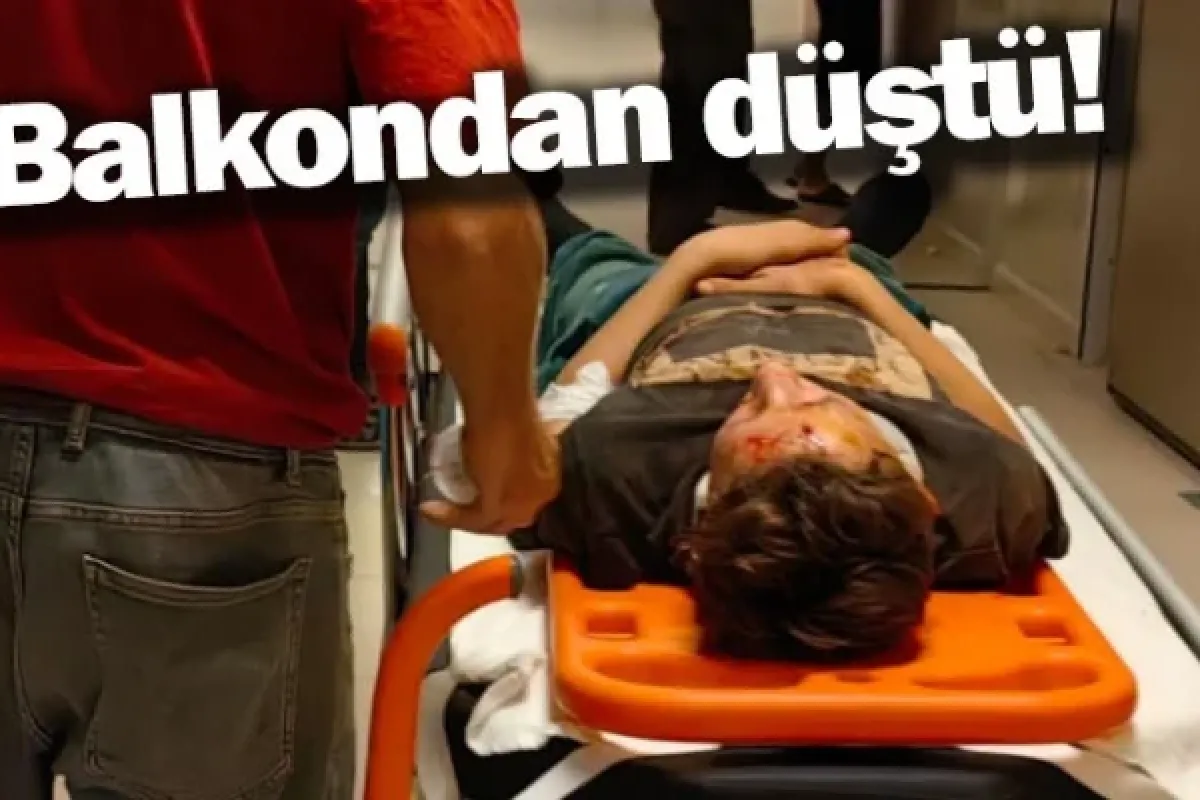 Balkondan düştü!