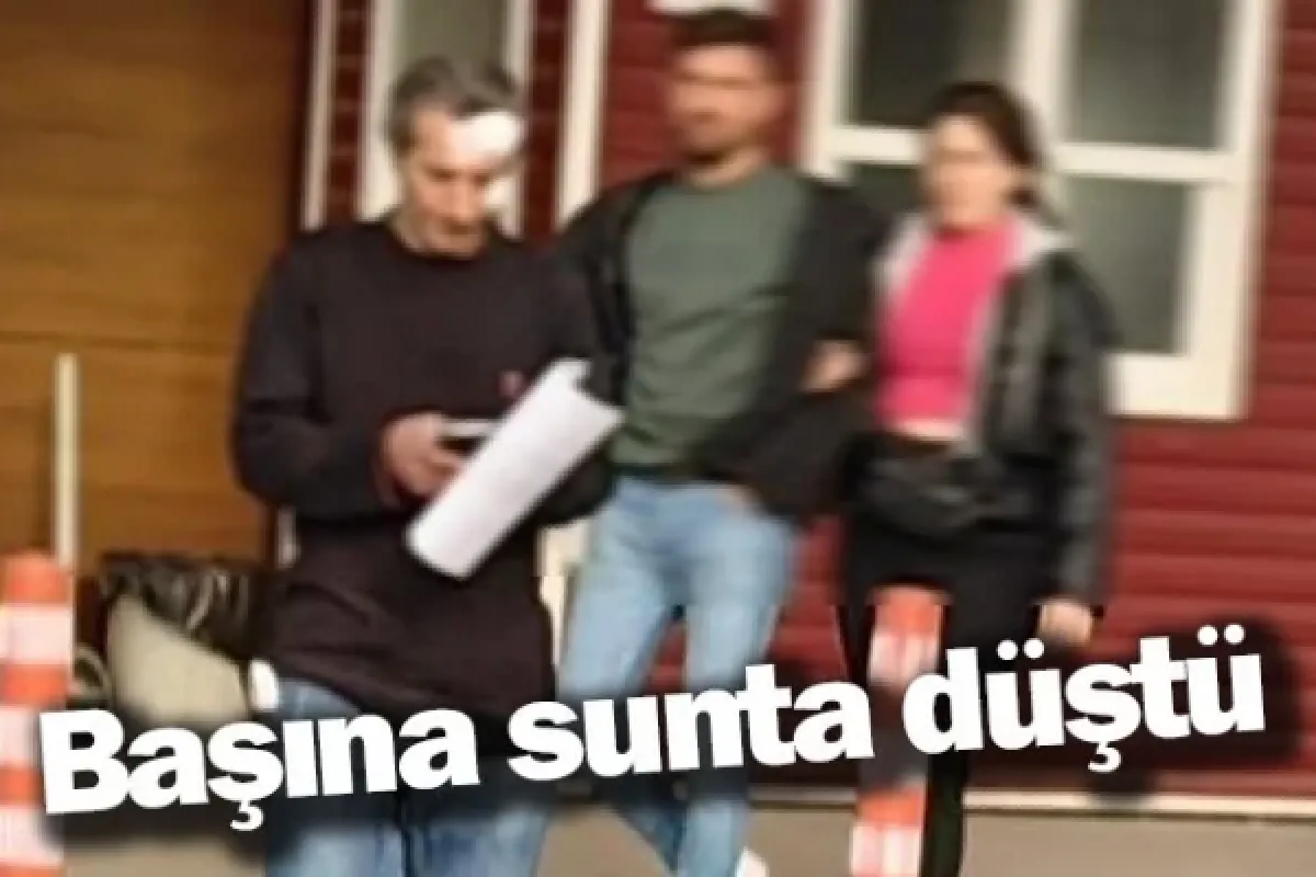 Başına sunta düştü