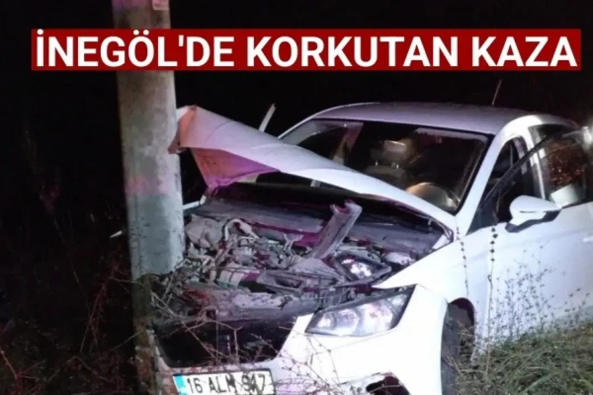 İnegöl'de korkutan kaza