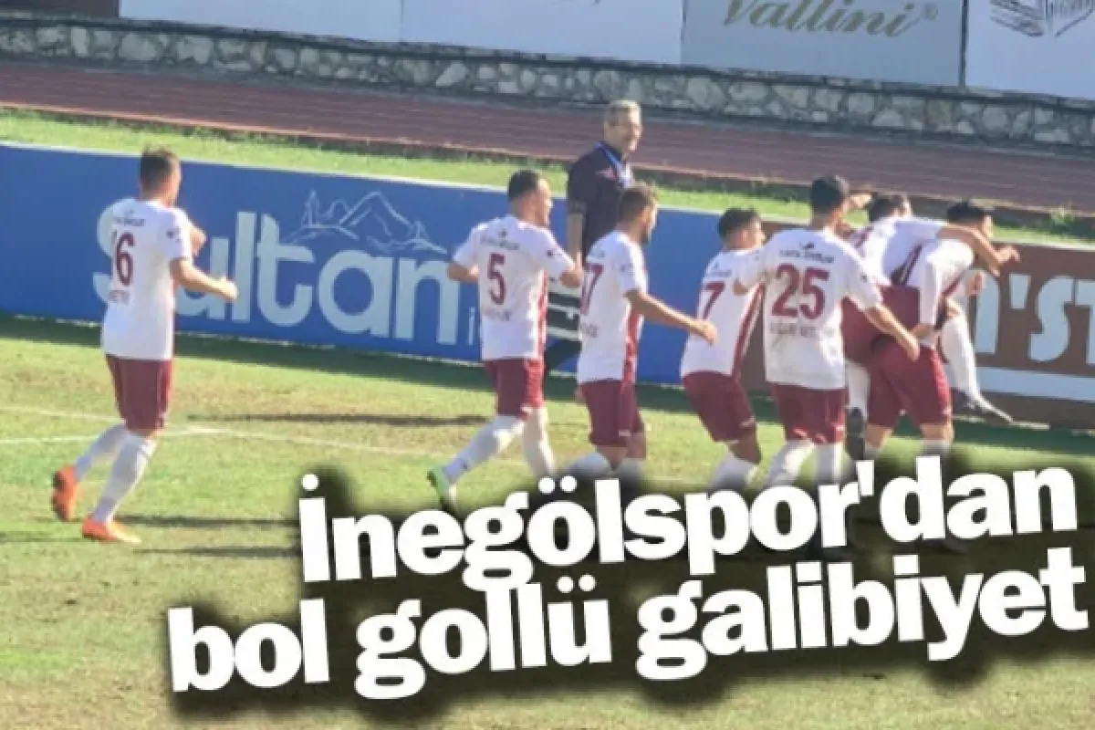 İnegölspor'dan bol gollü galibiyet
