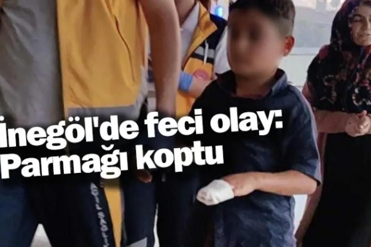 İnegöl'de feci olay: Parmağı koptu