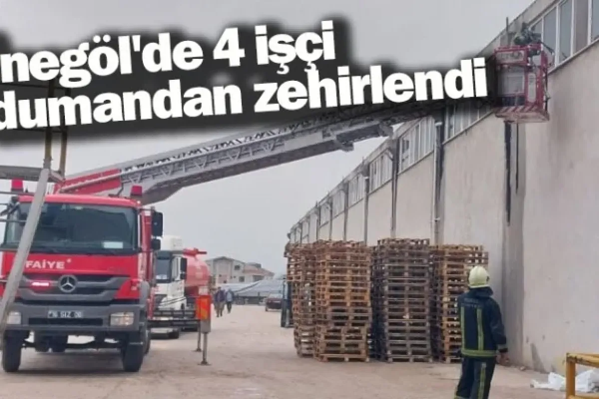 İnegöl'de 4 işçi dumandan zehirlendi