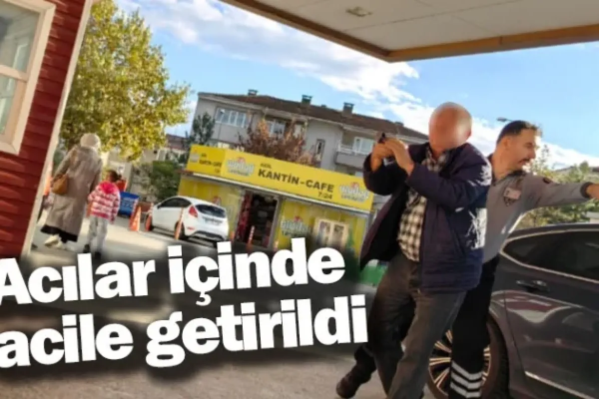 Acılar içinde acile getirildi
