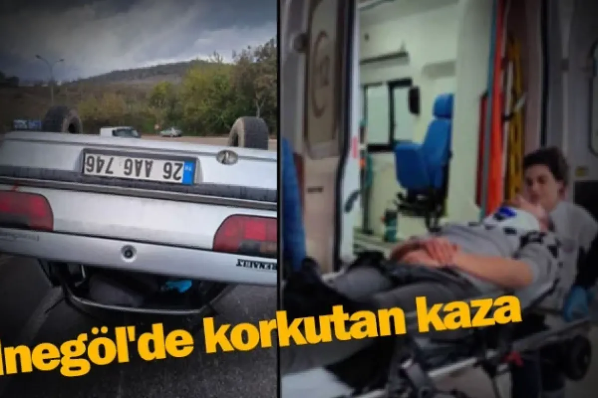 İnegöl'de korkutan kaza