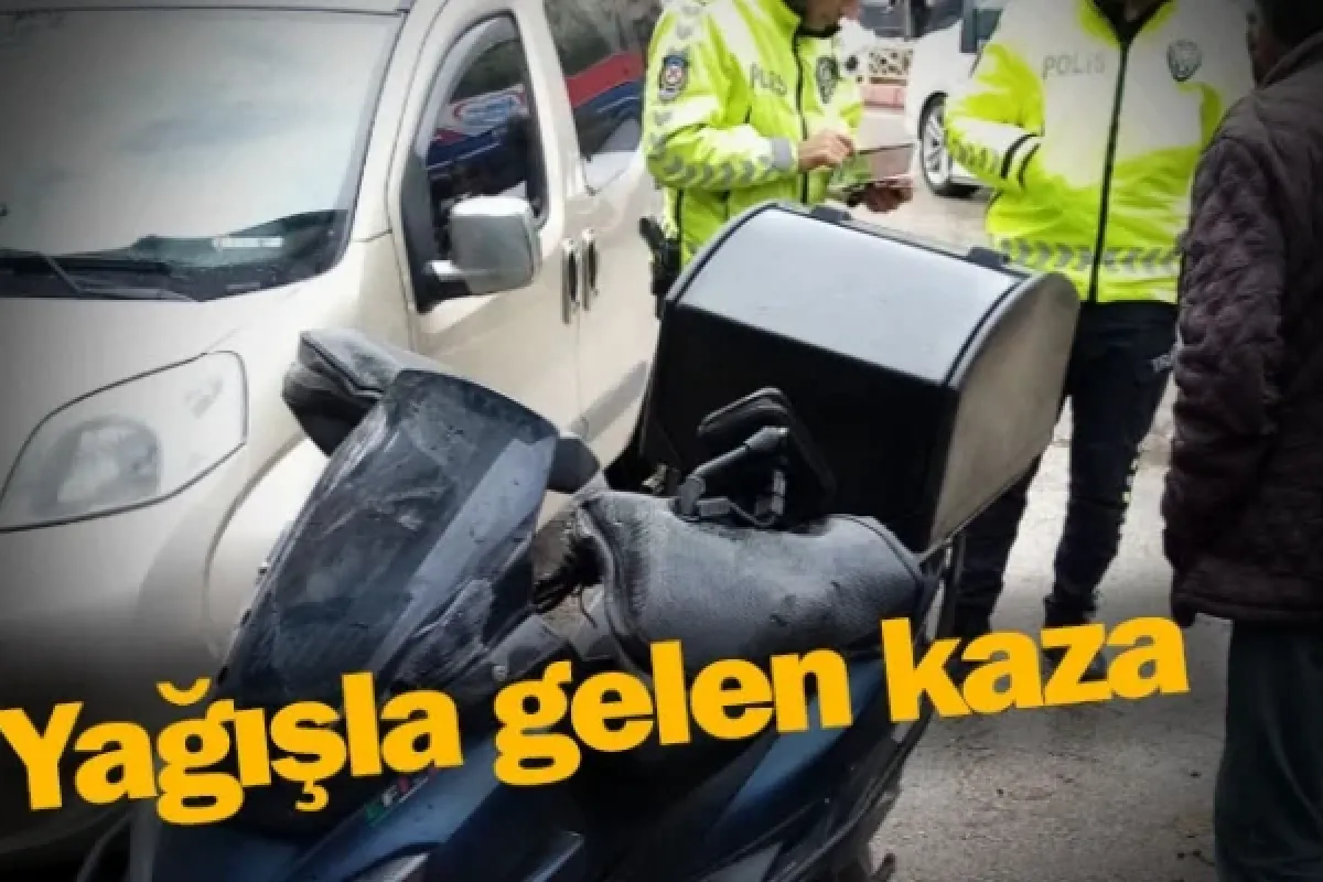 Yağışla gelen kaza