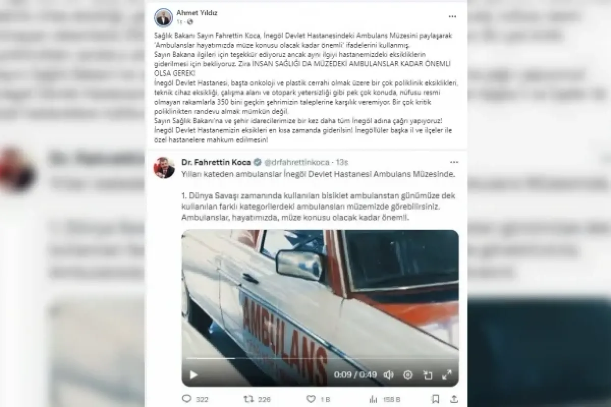 "İnsan sağlığı da müzedeki ambulanslar kadar önemli"