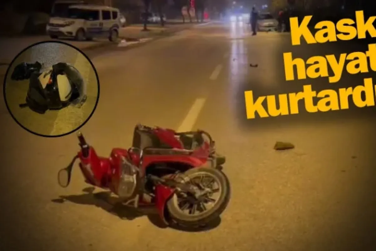 Kask hayat kurtardı