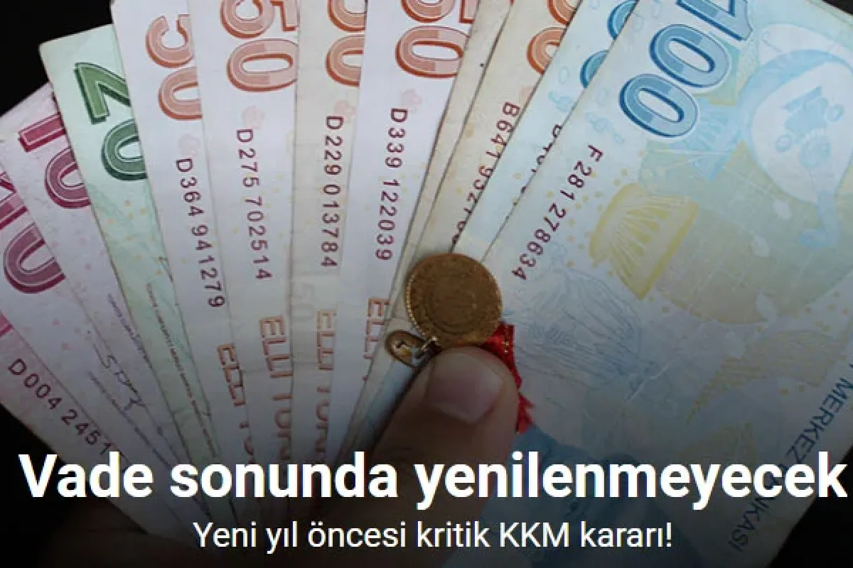 Yeni yıl öncesi kritik KKM kararı