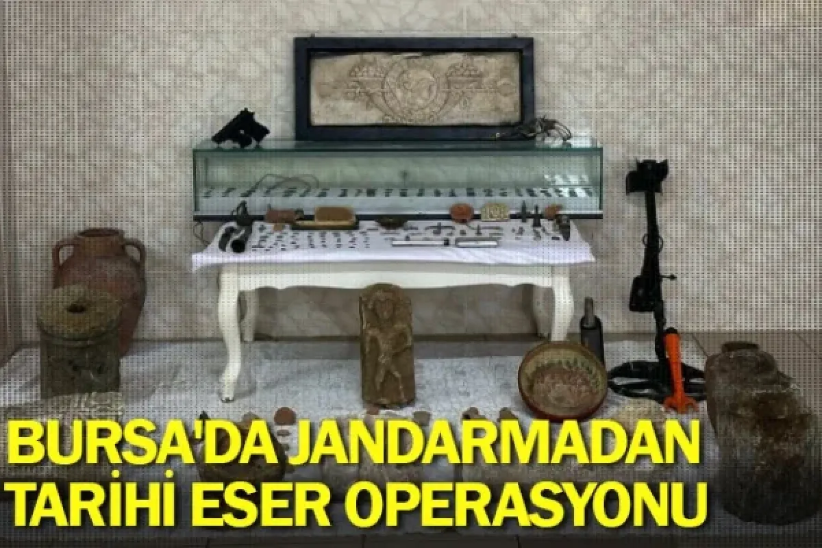 Bursa'da jandarmadan tarihi eser operasyonu
